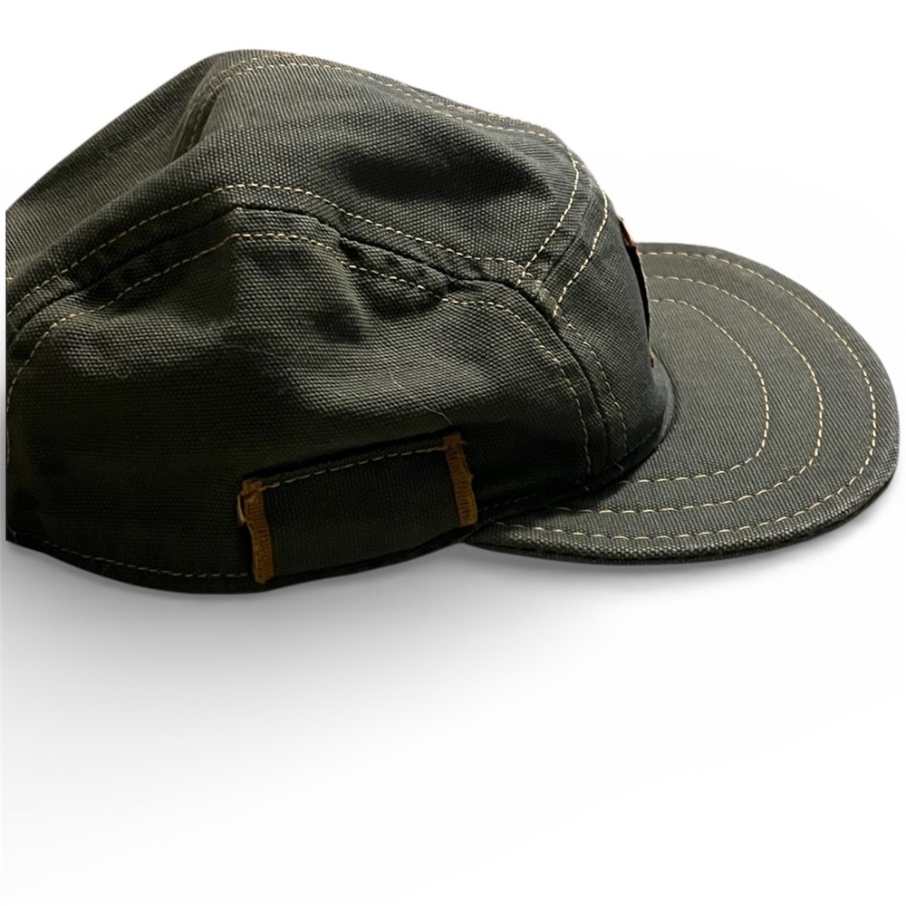 Handmade Denim 5-Panel Cap with Pencil Holder Camp Patches Adjustable - Picture 2 of 6